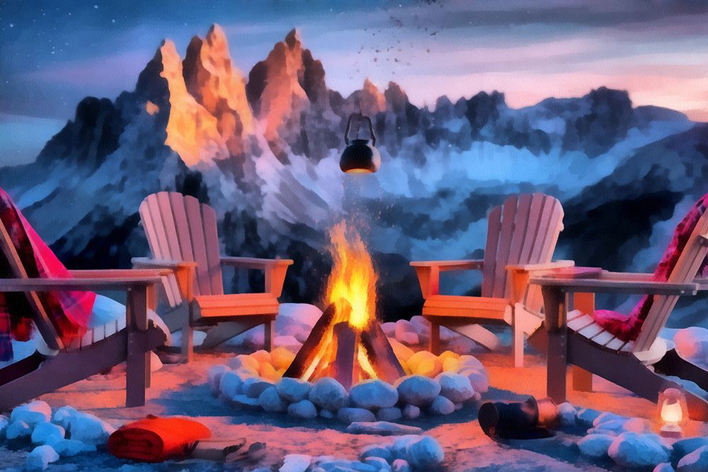 Campfire Fantasy II art print by Vanessa Knight for $57.95 CAD
