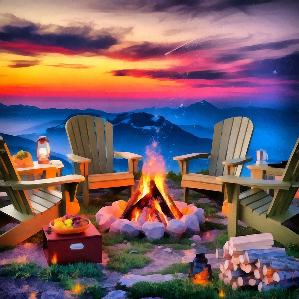 Campfire Fantasy III art print by Vanessa Knight for $57.95 CAD