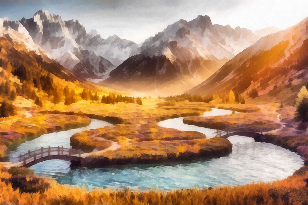 Mountain Fantasy III art print by Vanessa Knight for $57.95 CAD