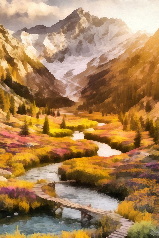 Mountain Fantasy V art print by Vanessa Knight for $57.95 CAD