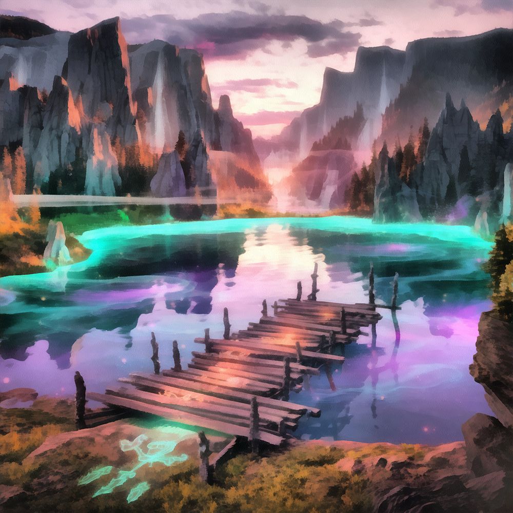 Lake Fantasy VIII art print by Vanessa Knight for $57.95 CAD