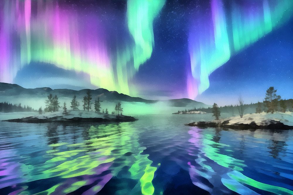 Northern Lights Fantasy I art print by Vanessa Knight for $57.95 CAD