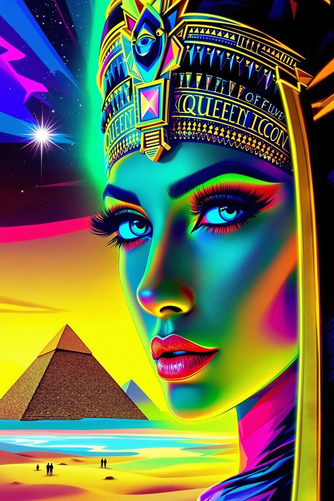 Cleopatra Pop Art V art print by Vanessa Knight for $57.95 CAD