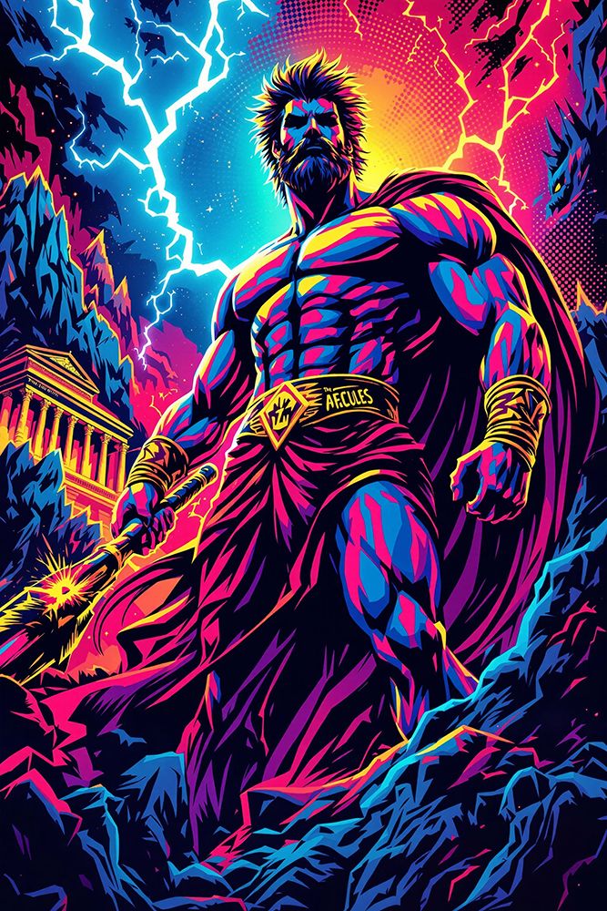 Hercules Pop Art XIX art print by Vanessa Knight for $57.95 CAD