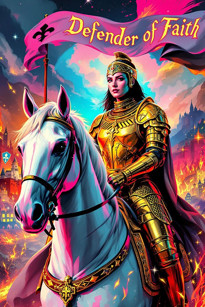Joan of Arc Pop Art V art print by Vanessa Knight for $57.95 CAD