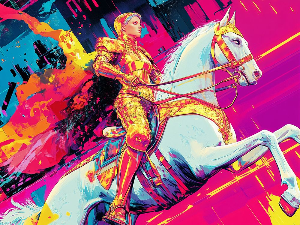 Joan of Arc Pop Art XII art print by Vanessa Knight for $57.95 CAD