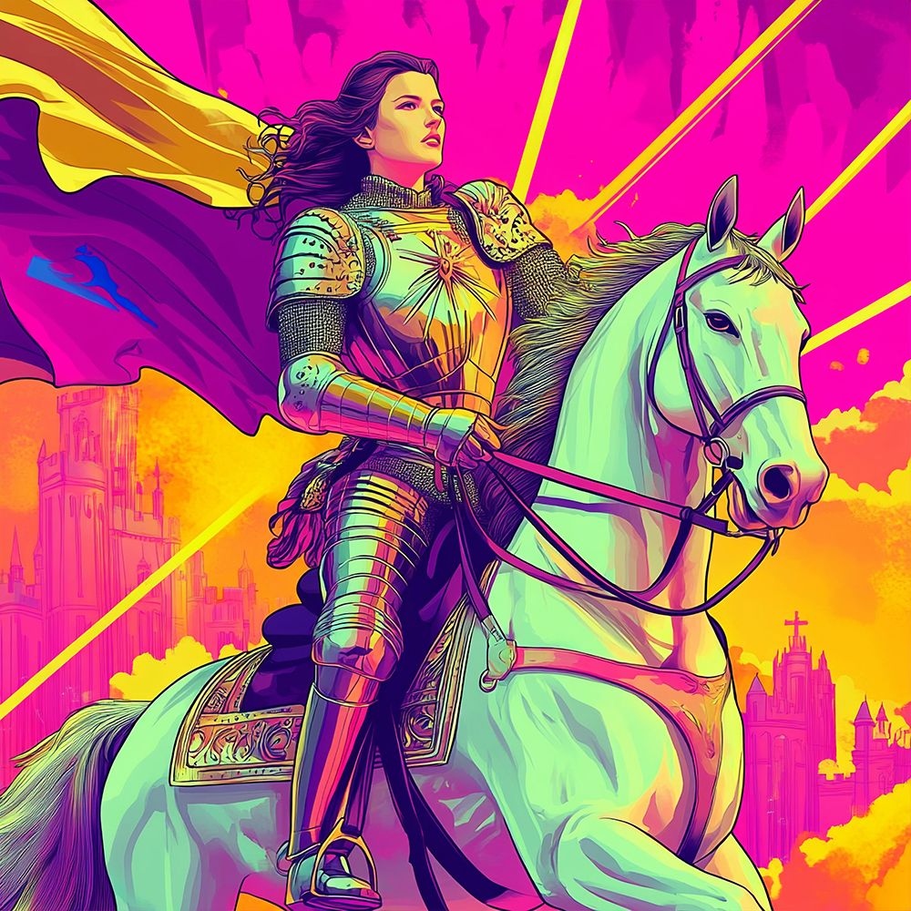 Joan of Arc Pop Art XV art print by Vanessa Knight for $57.95 CAD