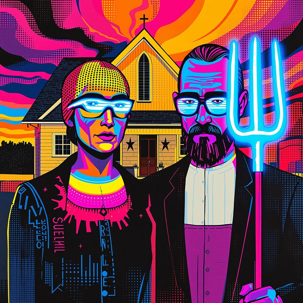 American Gothic Pop Art XIV art print by Vanessa Knight for $57.95 CAD