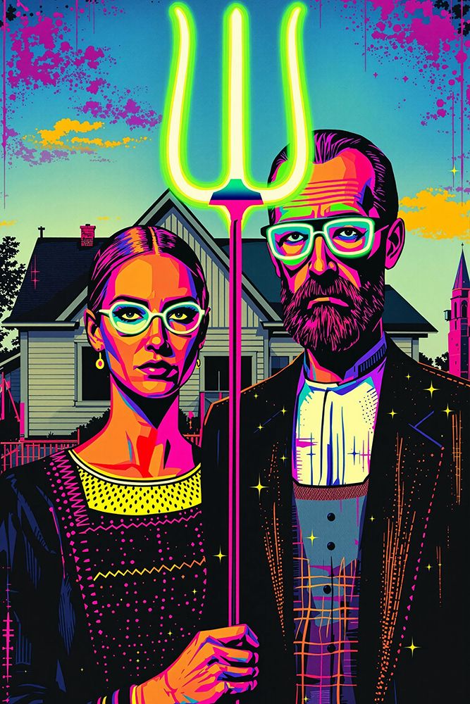 American Gothic Pop Art XIX art print by Vanessa Knight for $57.95 CAD