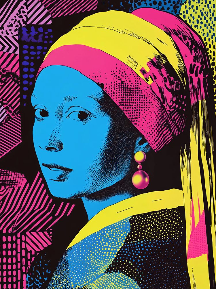 Girl with a Pearl Earring Pop Art V art print by Vanessa Knight for $57.95 CAD