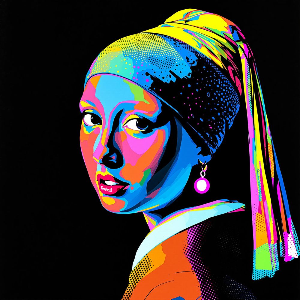 Girl with a Pearl Earring Pop Art VIII art print by Vanessa Knight for $57.95 CAD