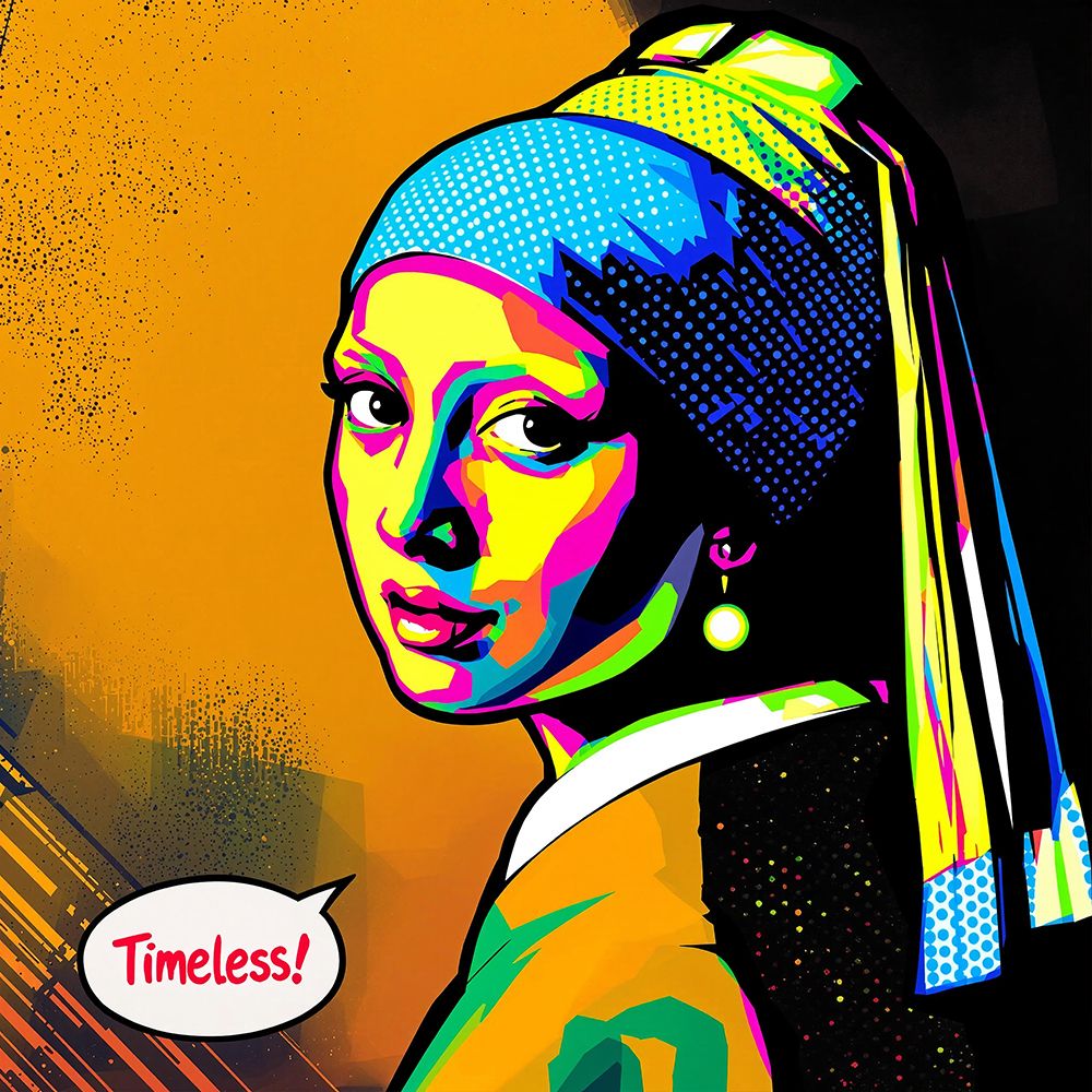 Girl with a Pearl Earring Pop Art X art print by Vanessa Knight for $57.95 CAD