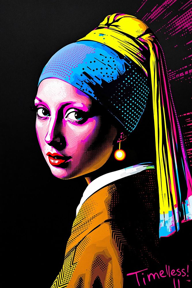 Girl with a Pearl Earring Pop Art XIV art print by Vanessa Knight for $57.95 CAD