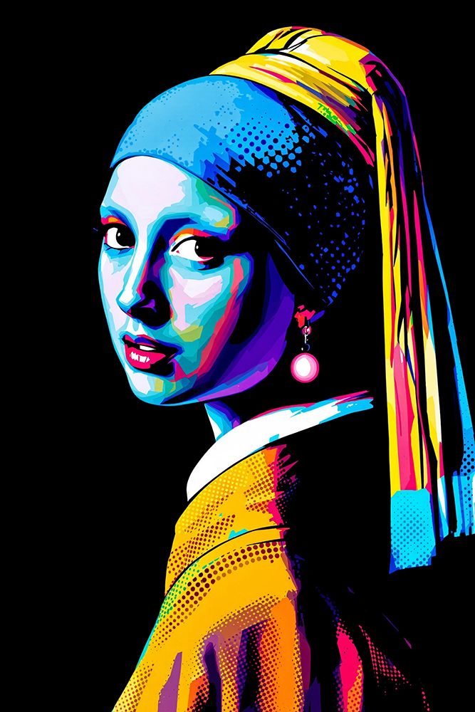 Girl with a Pearl Earring Pop Art XVI art print by Vanessa Knight for $57.95 CAD
