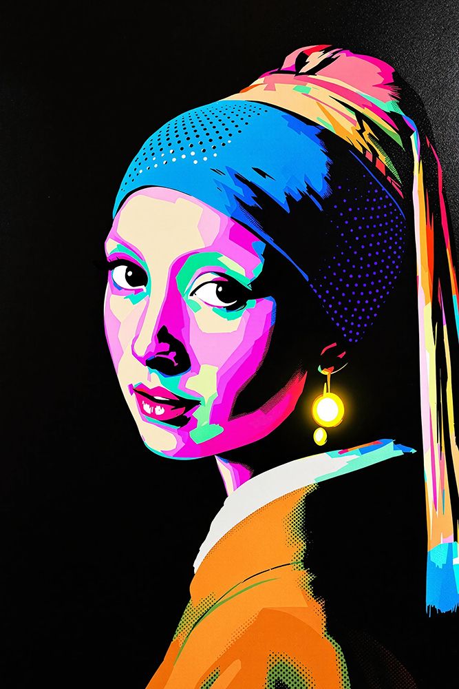 Girl with a Pearl Earring Pop Art XVIII art print by Vanessa Knight for $57.95 CAD