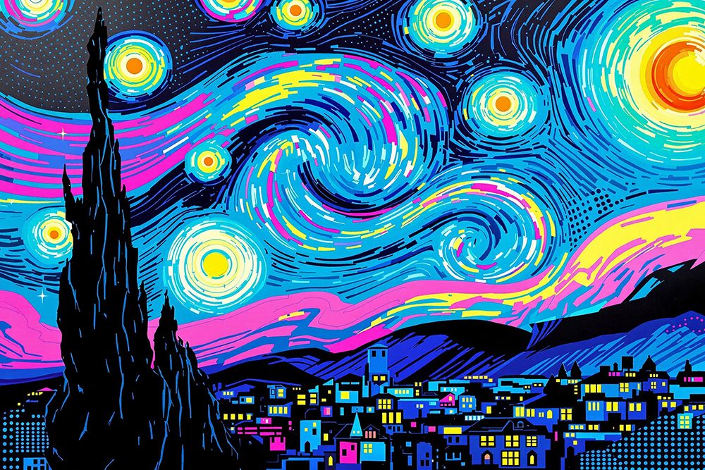 Starry Night Pop Art IX art print by Vanessa Knight for $57.95 CAD