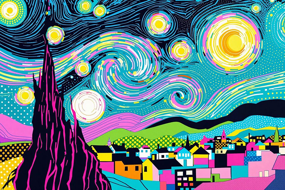 Starry Night Pop Art X art print by Vanessa Knight for $57.95 CAD