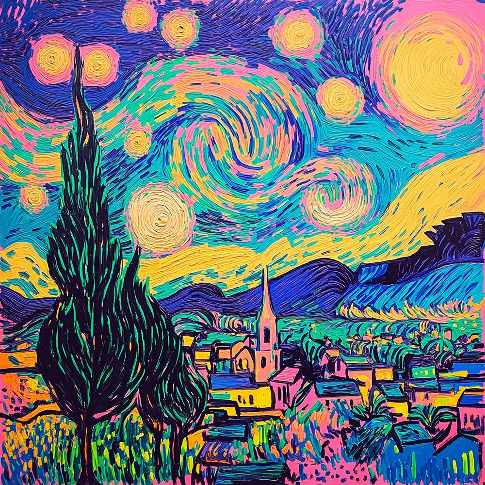 Starry Night Pop Art XI art print by Vanessa Knight for $57.95 CAD