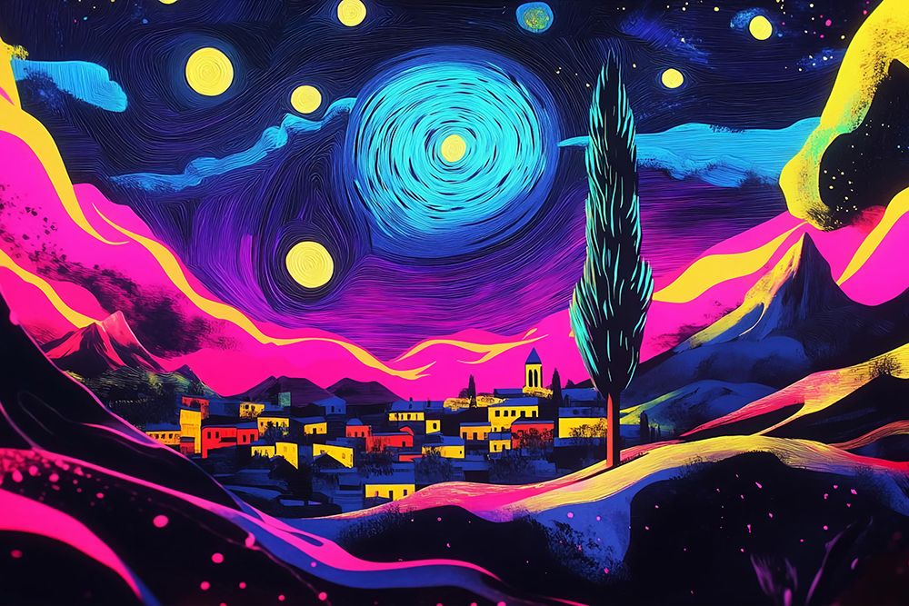 Starry Night Pop Art XIII art print by Vanessa Knight for $57.95 CAD