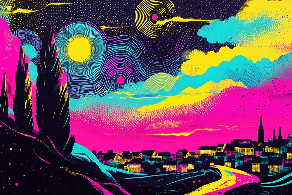 Starry Night Pop Art XIV art print by Vanessa Knight for $57.95 CAD