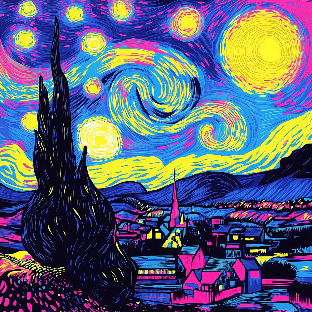 Starry Night Pop Art XVII art print by Vanessa Knight for $57.95 CAD