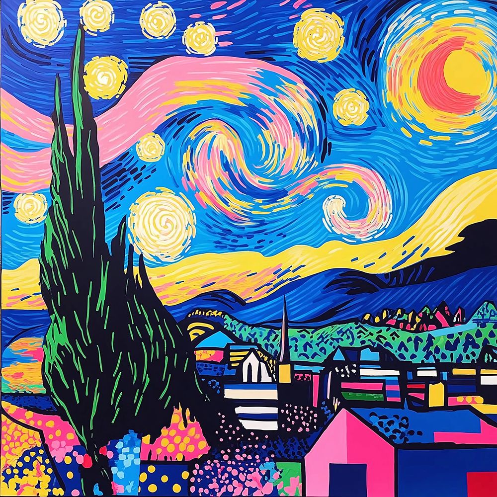 Starry Night Pop Art XVIII art print by Vanessa Knight for $57.95 CAD