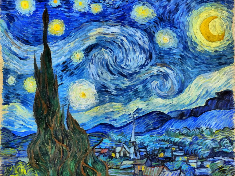 Starry Night Pop Art XIX art print by Vanessa Knight for $57.95 CAD