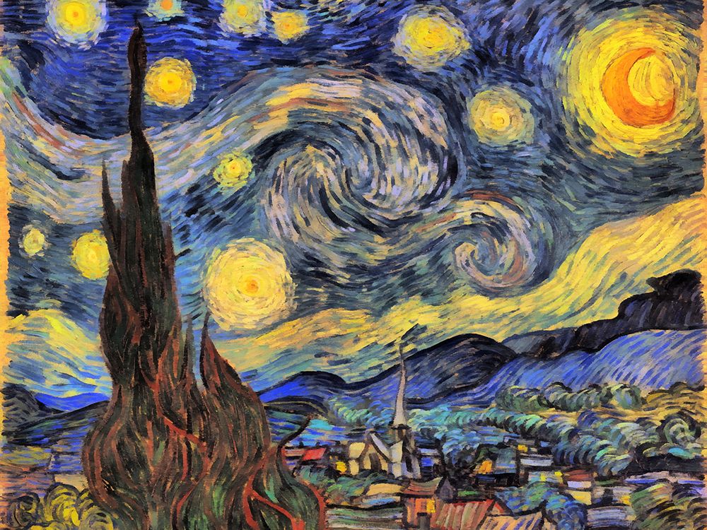 Starry Night Pop Art XXI art print by Vanessa Knight for $57.95 CAD