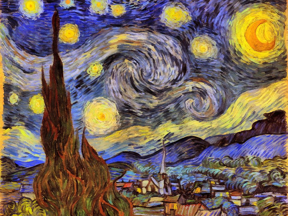 Starry Night Pop Art XXV art print by Vanessa Knight for $57.95 CAD