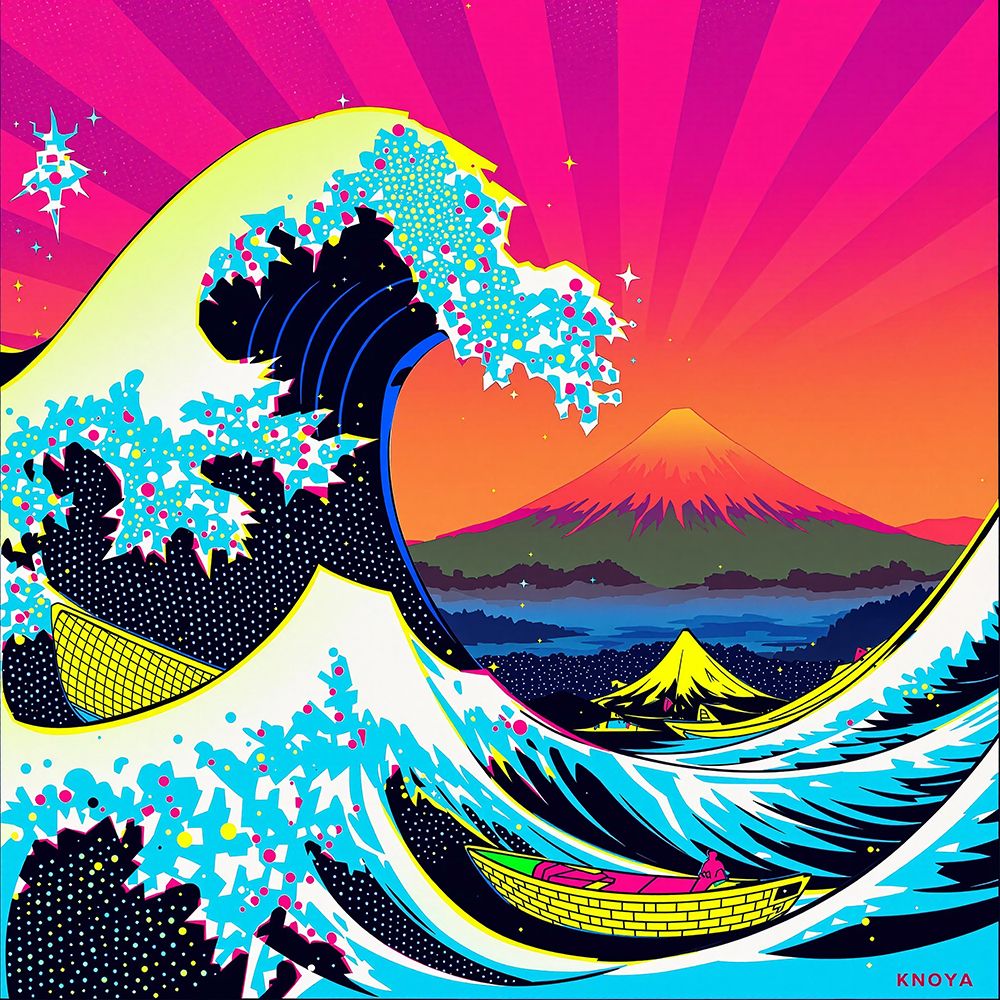 The Great Wave Pop Art I art print by Vanessa Knight for $57.95 CAD