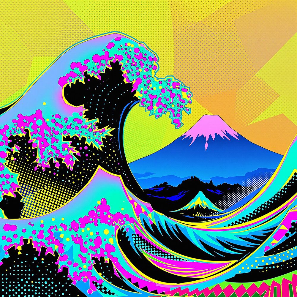 The Great Wave Pop Art IV art print by Vanessa Knight for $57.95 CAD
