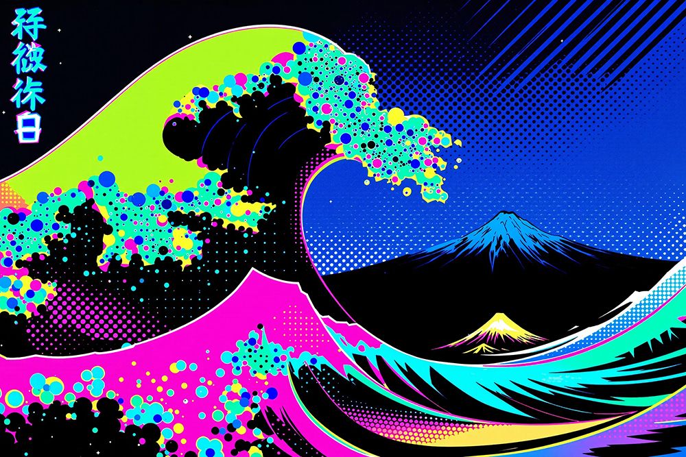 The Great Wave Pop Art VIII art print by Vanessa Knight for $57.95 CAD