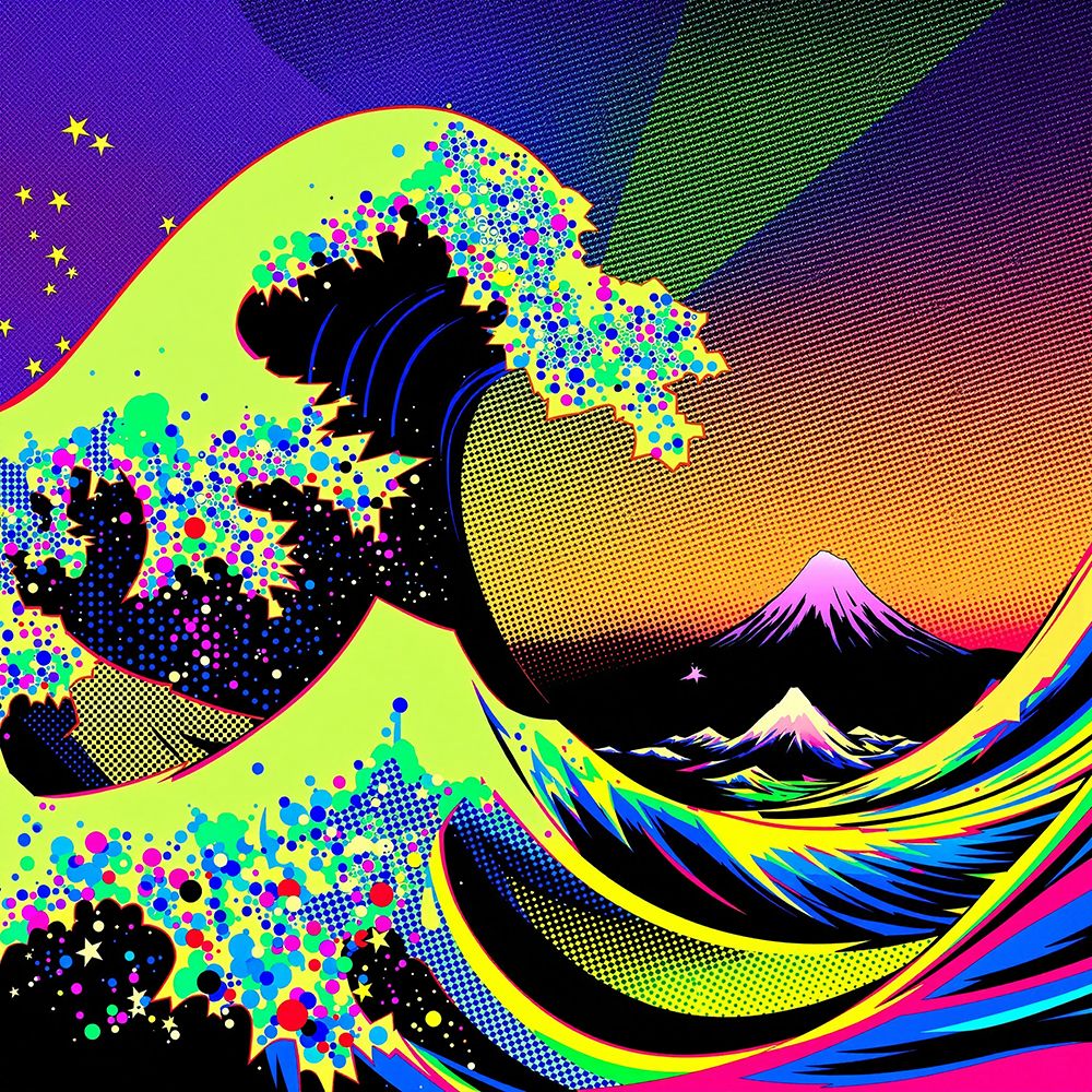 The Great Wave Pop Art X art print by Vanessa Knight for $57.95 CAD