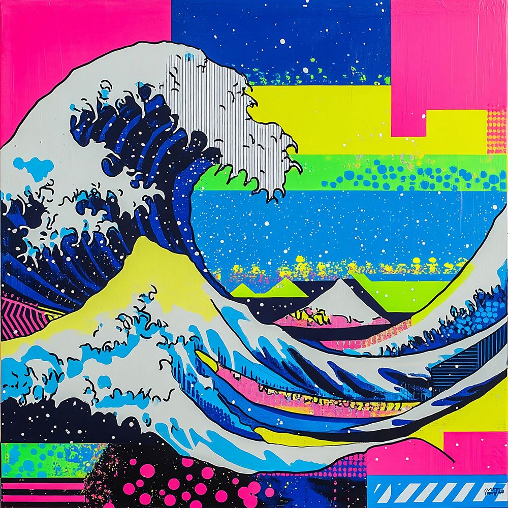 The Great Wave Pop Art XI art print by Vanessa Knight for $57.95 CAD