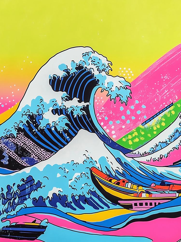 The Great Wave Pop Art XII art print by Vanessa Knight for $57.95 CAD