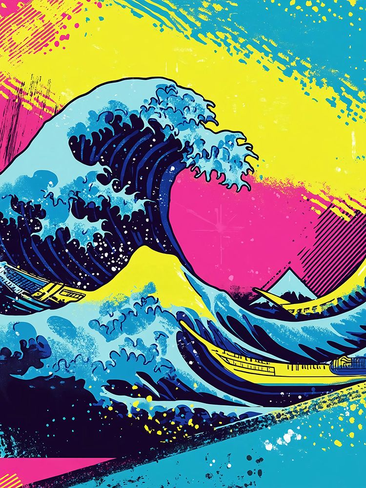 The Great Wave Pop Art XIII art print by Vanessa Knight for $57.95 CAD