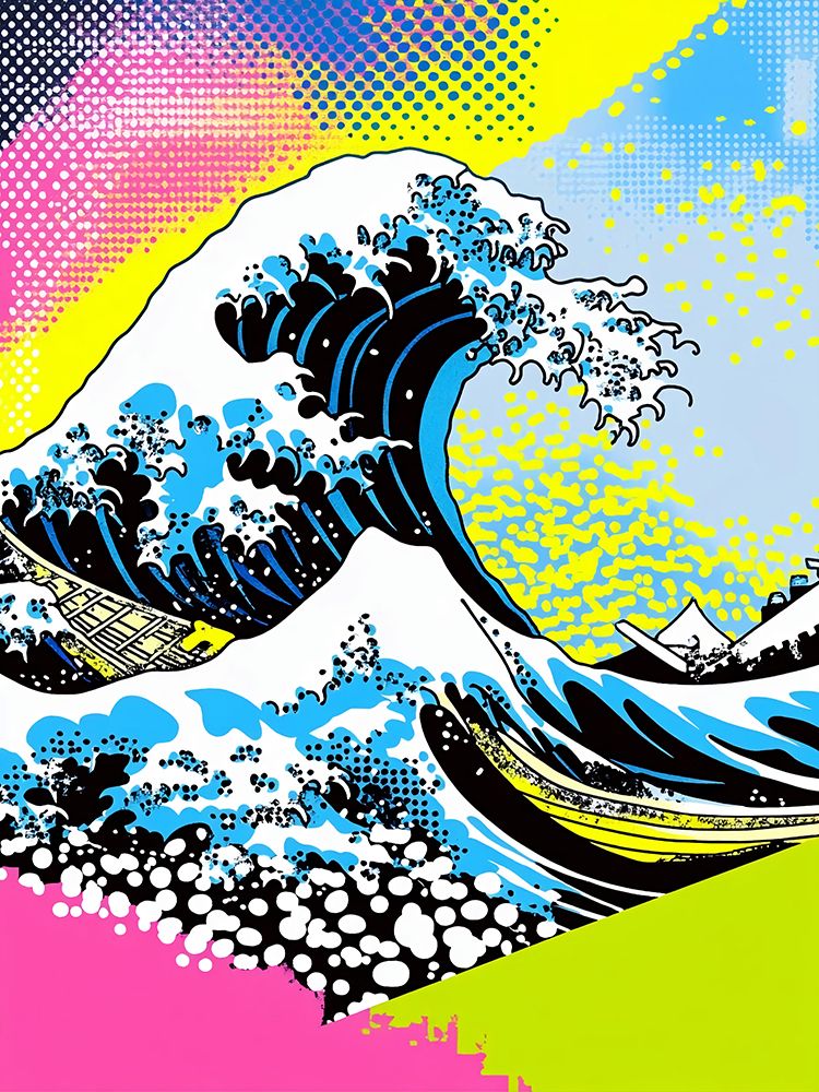 The Great Wave Pop Art XIV art print by Vanessa Knight for $57.95 CAD