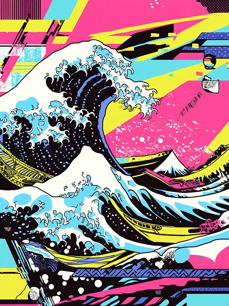 The Great Wave Pop Art XV art print by Vanessa Knight for $57.95 CAD