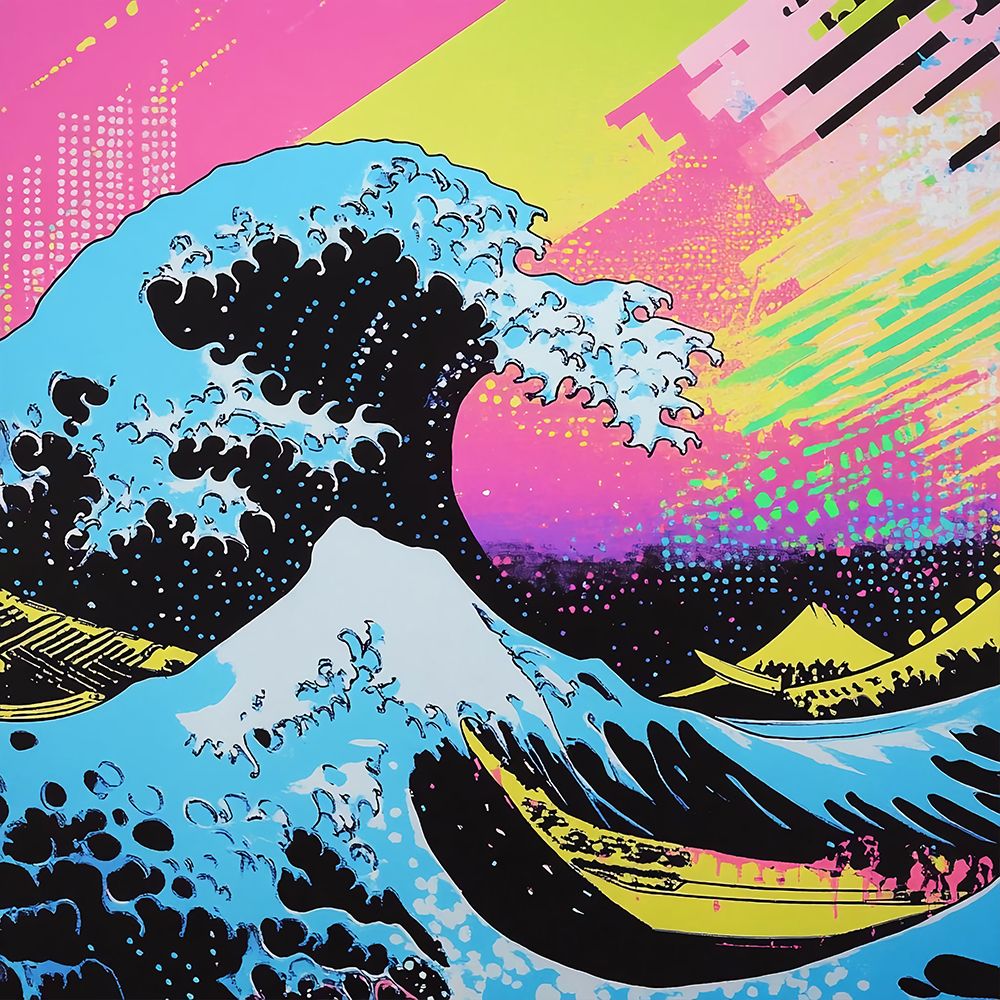 The Great Wave Pop Art XVI art print by Vanessa Knight for $57.95 CAD