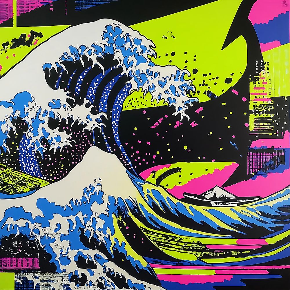 The Great Wave Pop Art XVII art print by Vanessa Knight for $57.95 CAD