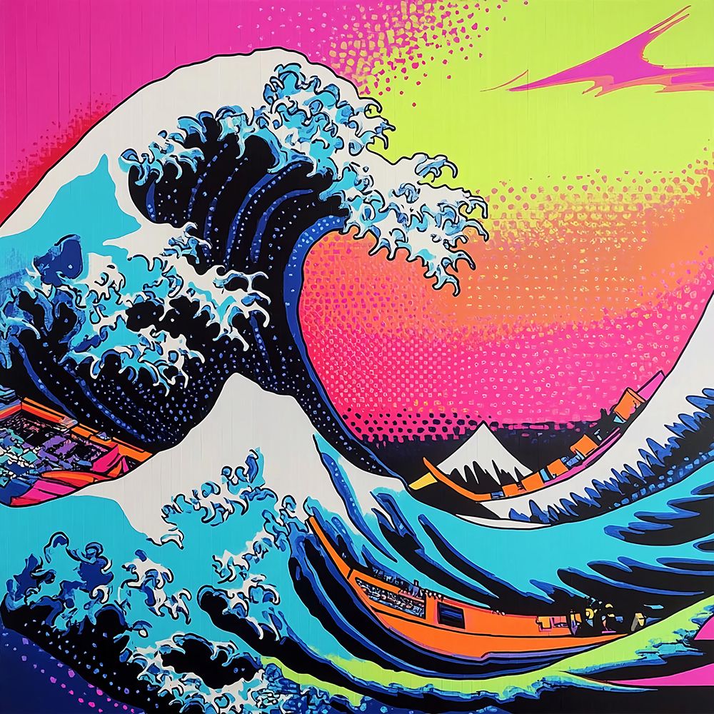 The Great Wave Pop Art XVIII art print by Vanessa Knight for $57.95 CAD