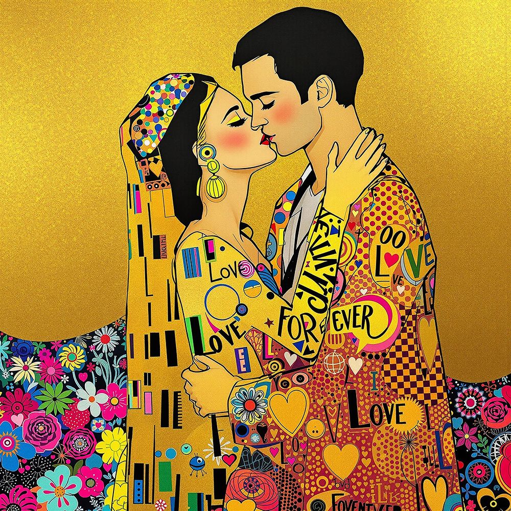 The Kiss Pop Art II art print by Vanessa Knight for $57.95 CAD