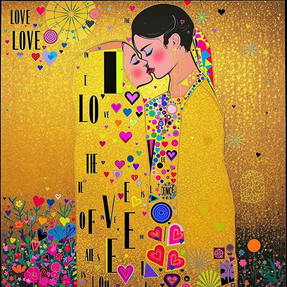 The Kiss Pop Art III art print by Vanessa Knight for $57.95 CAD