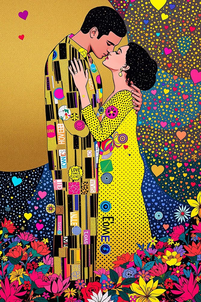 The Kiss Pop Art V art print by Vanessa Knight for $57.95 CAD
