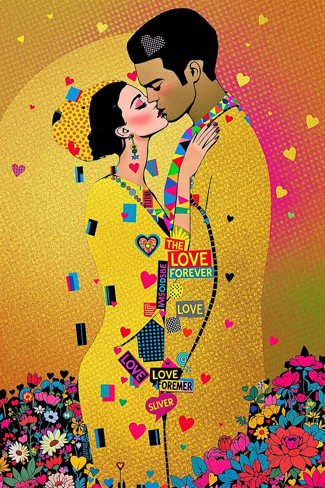 The Kiss Pop Art VII art print by Vanessa Knight for $57.95 CAD
