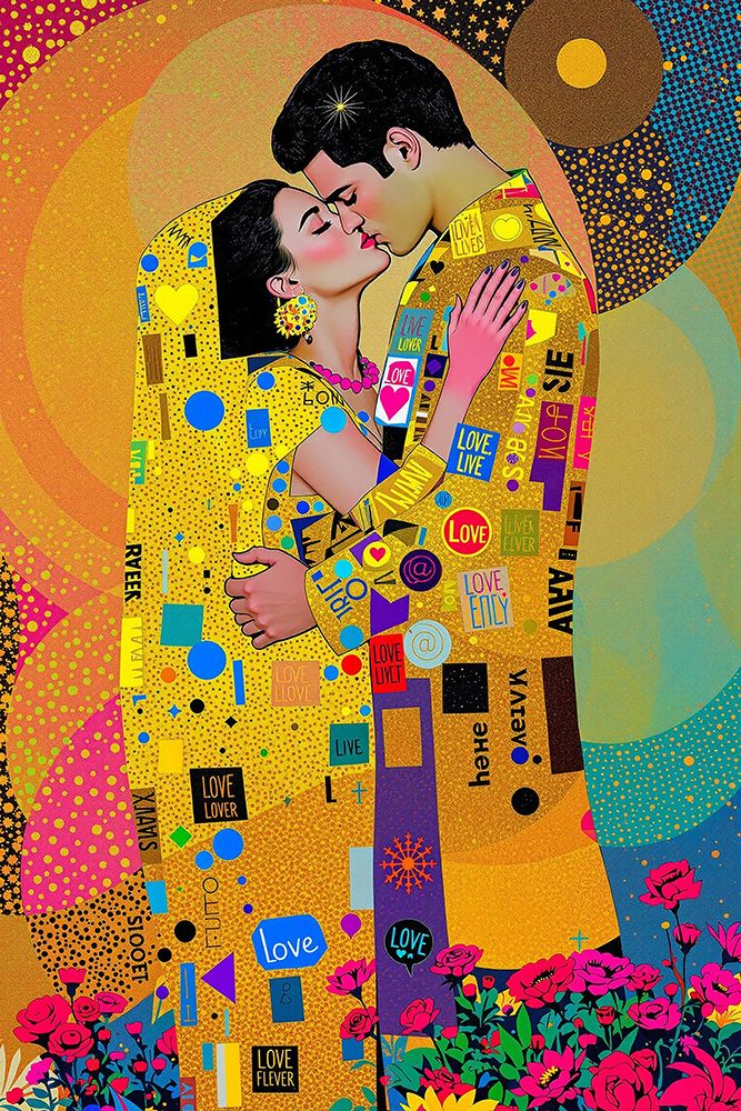 The Kiss Pop Art VIII art print by Vanessa Knight for $57.95 CAD