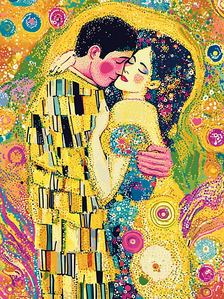 The Kiss Pop Art XV art print by Vanessa Knight for $57.95 CAD