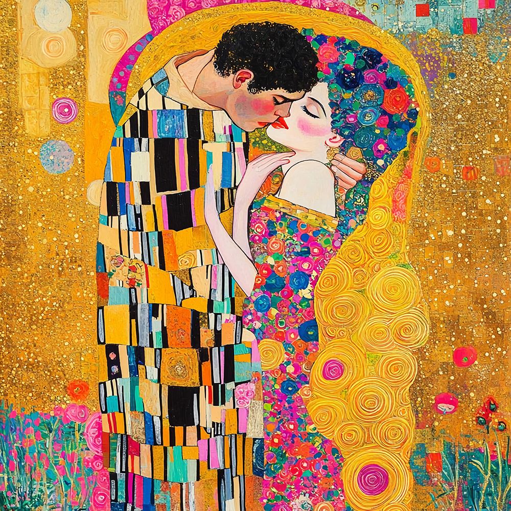 The Kiss Pop Art XVII art print by Vanessa Knight for $57.95 CAD