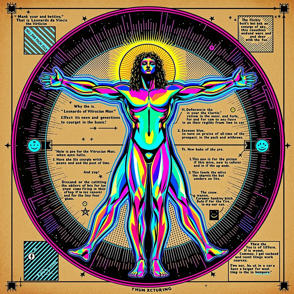 Vitruvian Man Pop Art I art print by Vanessa Knight for $57.95 CAD
