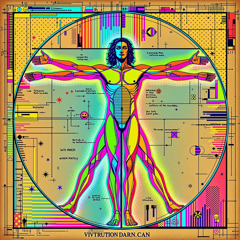 Vitruvian Man Pop Art II art print by Vanessa Knight for $57.95 CAD